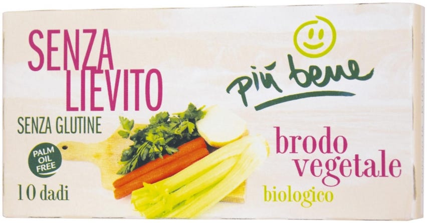 Brodo vegetale biologico in dadi - Senza Lievito