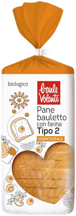 Pane bauletto con farina tipo 2 semintegrale