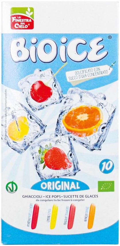 Bio ice ghiaccioli gusti assortiti