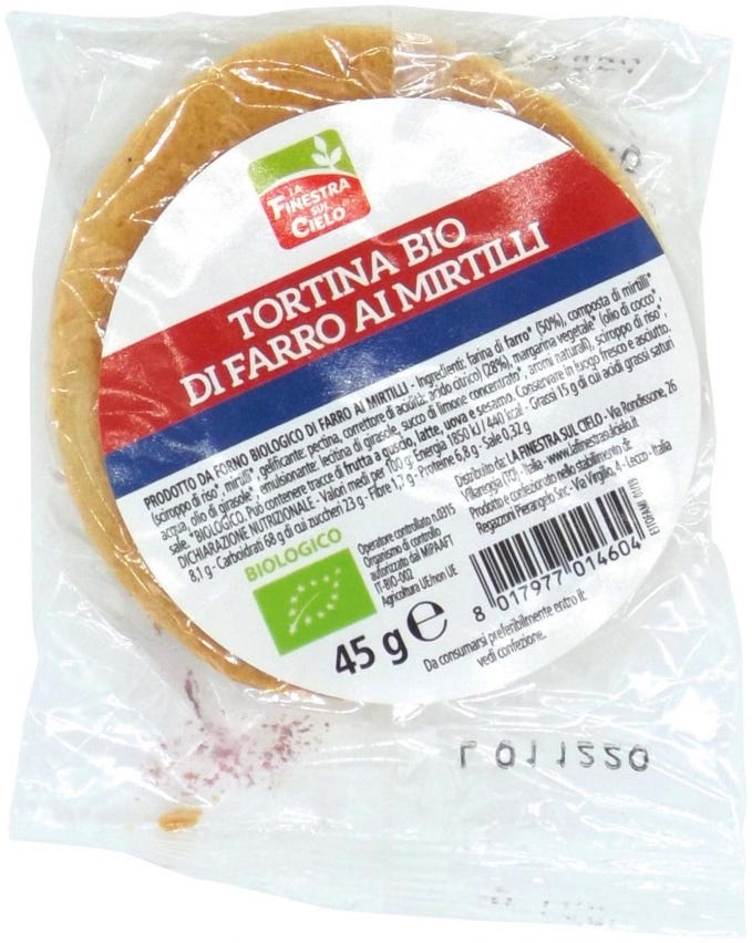 Tortina di farro ai mirtilli