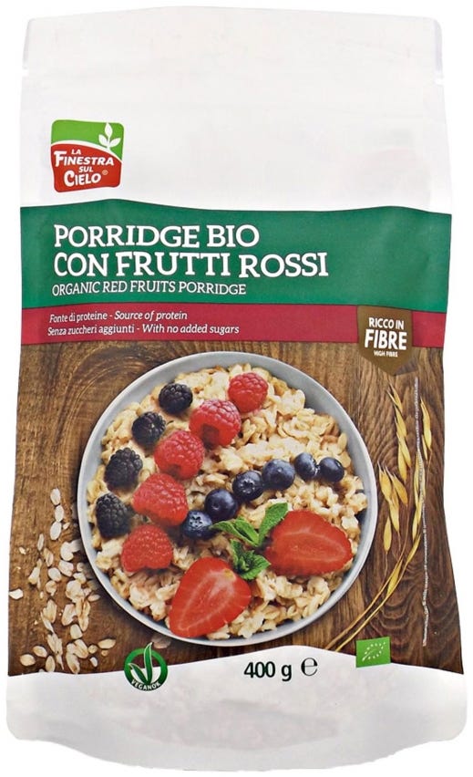 Porridge con frutti rossi