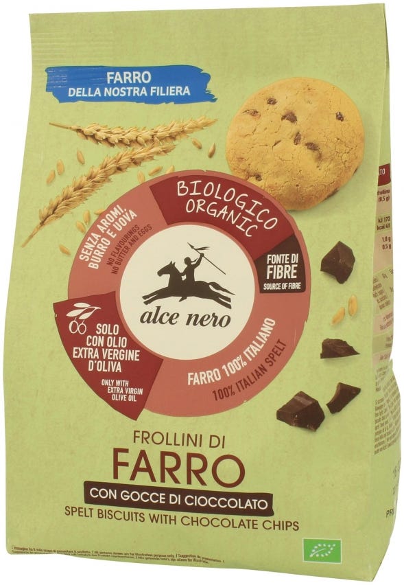 Frollini di farro con gocce di cioccolato