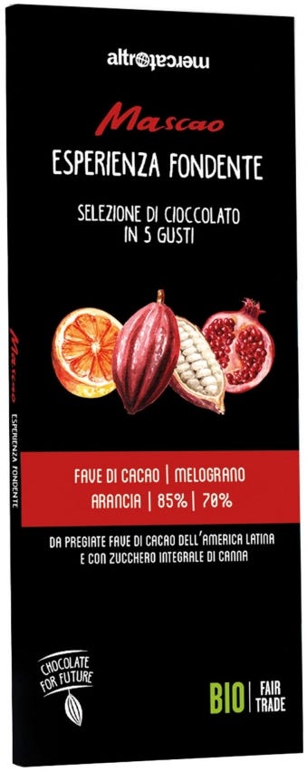Esperienza fondente cioccolato Mascao 5 gusti