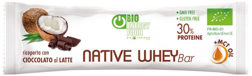 Barretta al cocco ricoperta di cioccolato Native Whey