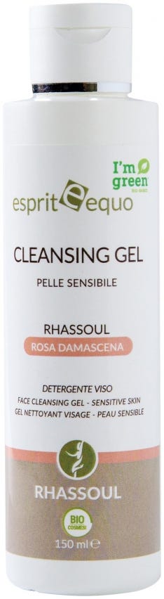 Detergente viso Rhassoul gel per pelle sensibile