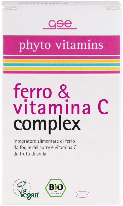 Integratore alimentare di ferro e vitamina C Complex