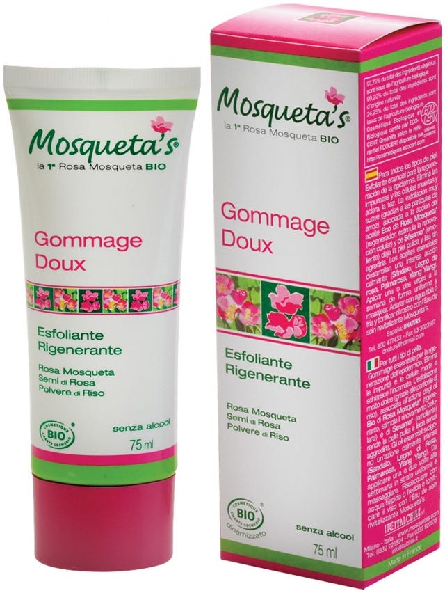 Gommage doux con polvere di riso Mosquetas Rose
