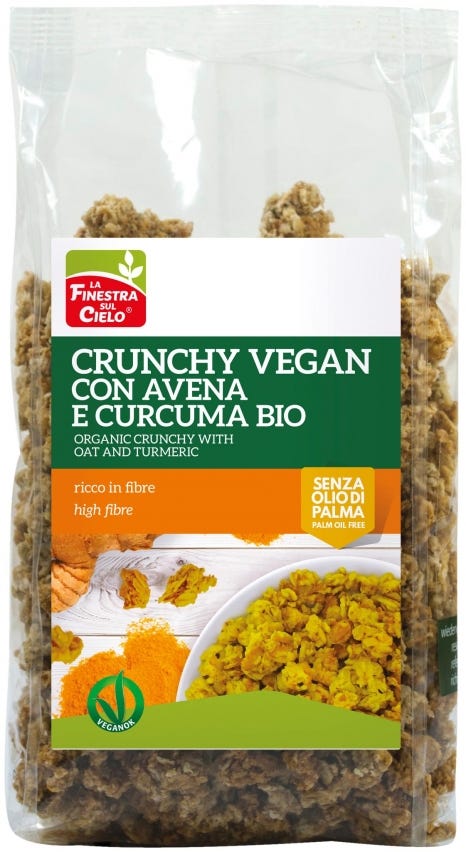 Crunchy con avena e curcuma