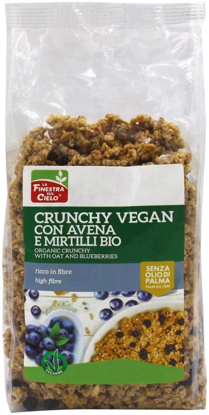 Crunchy avena e mirtilli