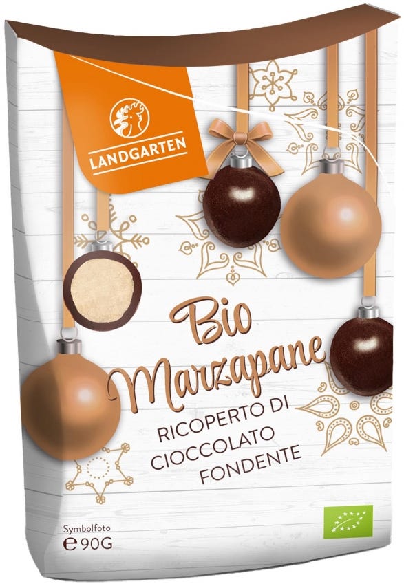 Marzapane ricoperto di cioccolato fondente
