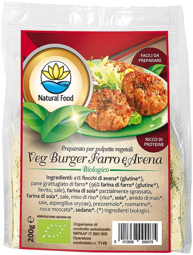 Preparato per Burger farro e avena