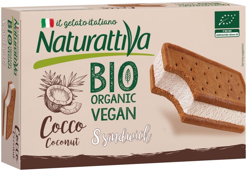 Biscotto a base di bevanda di cocco