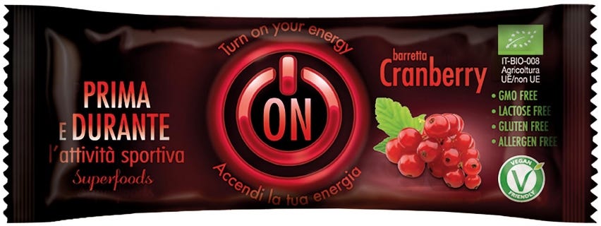 Barretta energetica cranberries e uva sultanina