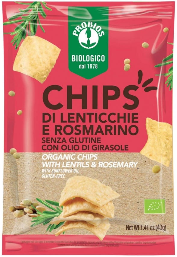 Chips di lenticchie e rosmarino