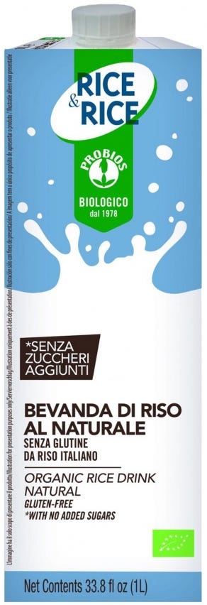 Bevanda vegetale di riso al naturale