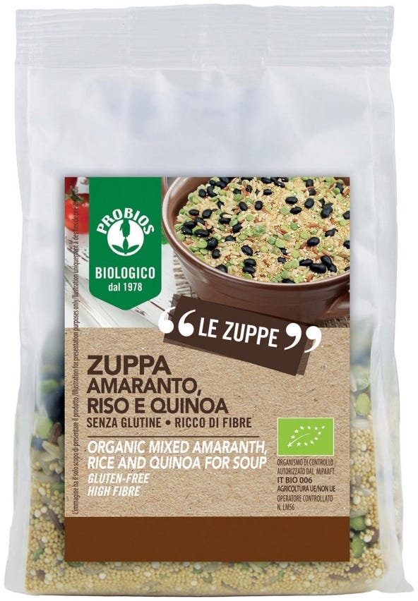 Zuppa di amaranto e quinoa