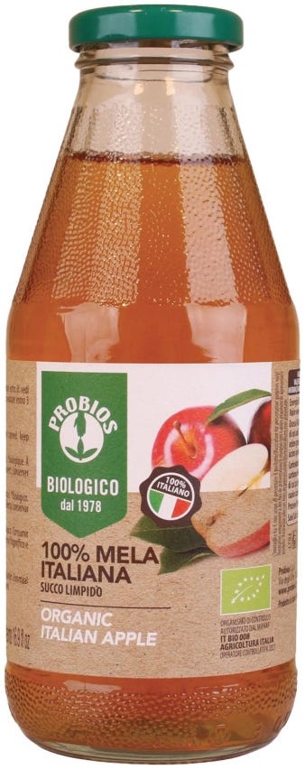 Succo di mela limpida