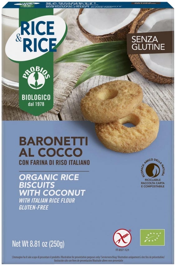 Biscotti Boronetti al cocco Rice & Rice