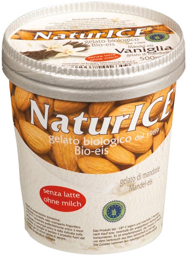 Gelato di mandorla e vaniglia