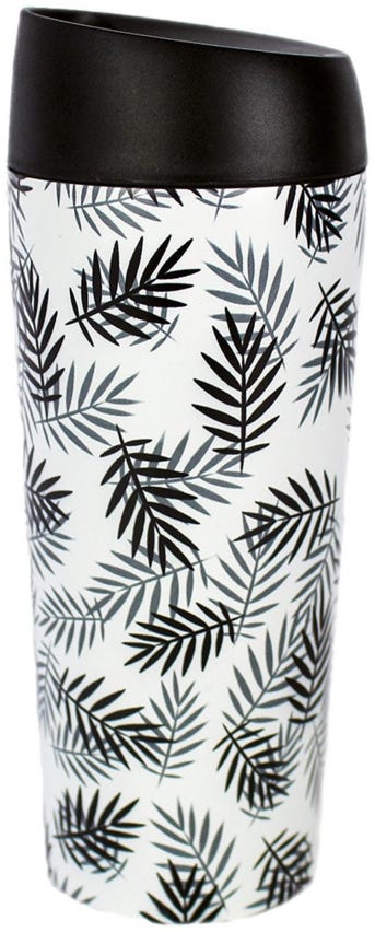 Tazza in acciaio inox foglie