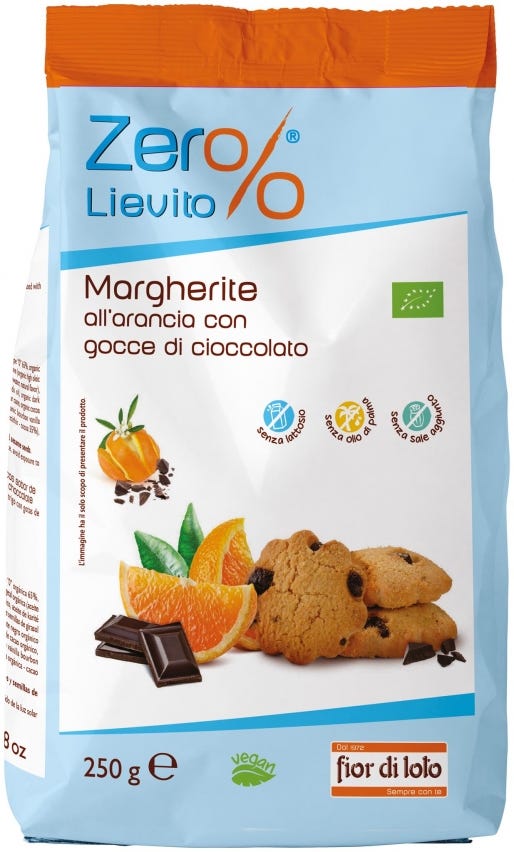Margherite allarancia con gocce di cioccolato