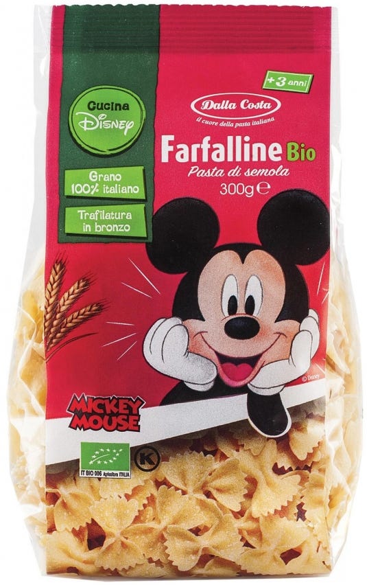 Farfalline di semola Pasta Disney