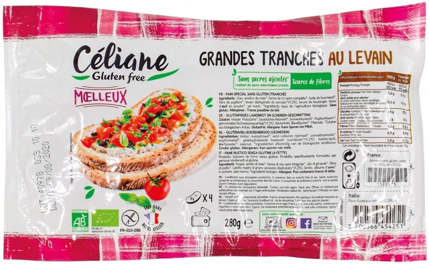 Pane rustico a fette