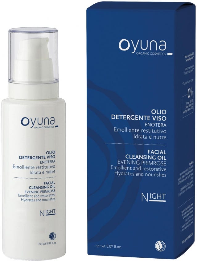 Olio detergente viso emolliente restitutivo Enotera - Oyuna Night