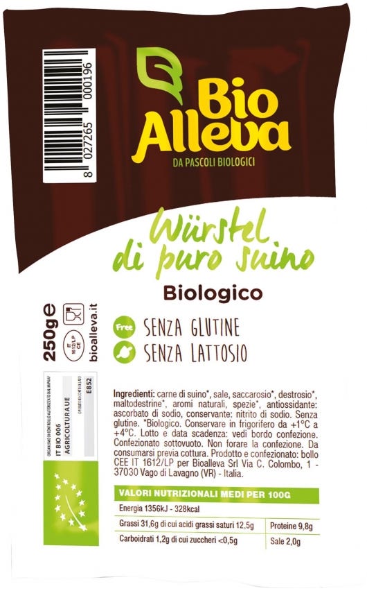 Wurstel di puro suino