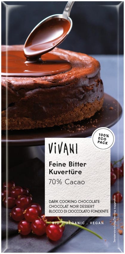 Blocco di cioccolato fondente Organik Dark