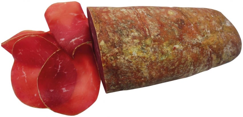 Bresaola al taglio di bovino podolico