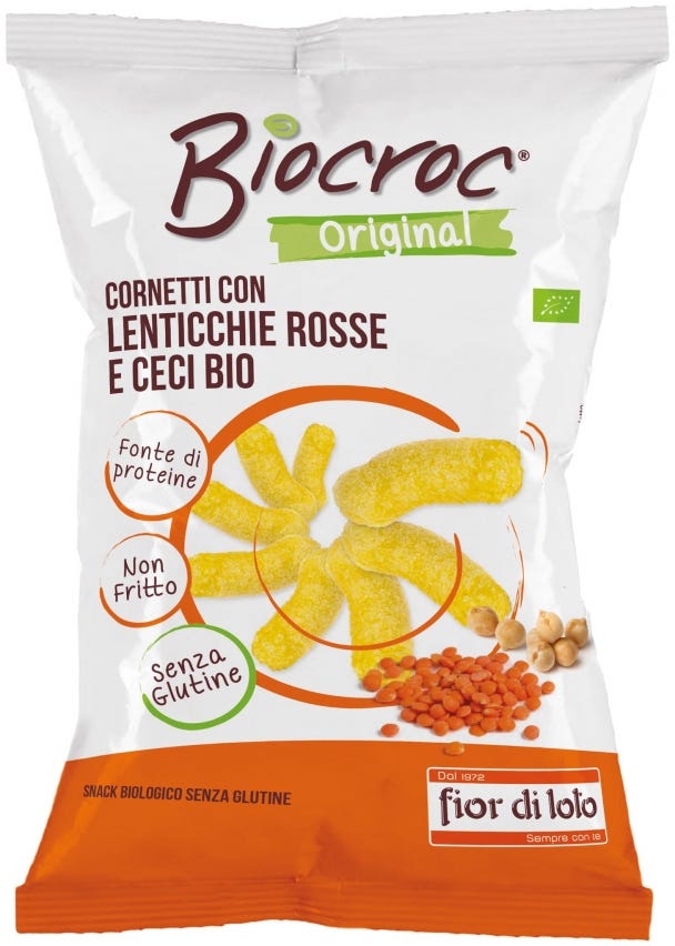 Cornetti con lenticchie rosse e ceci