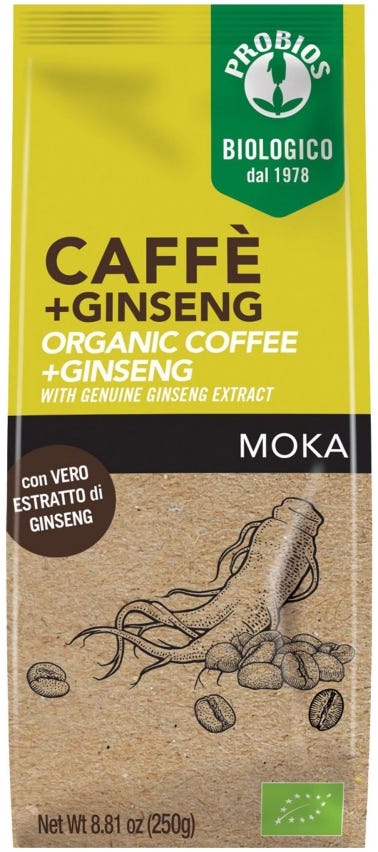 Caffè per moka con estratto di ginseng