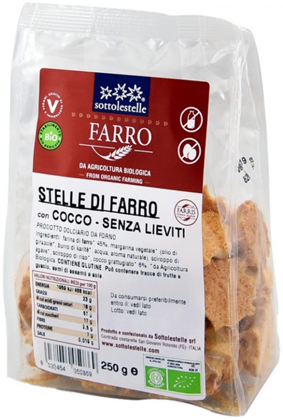 Stelle di farro al cocco
