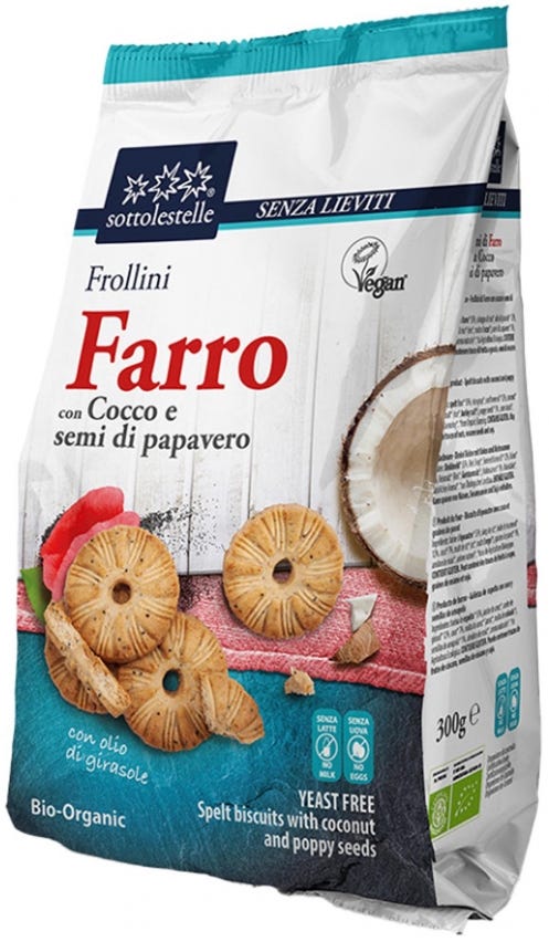 Frollini di farro con cocco e semi di papavero