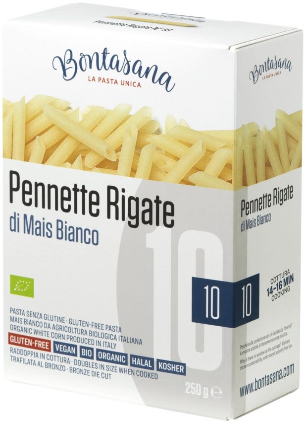 Pennette rigate di mais 100%