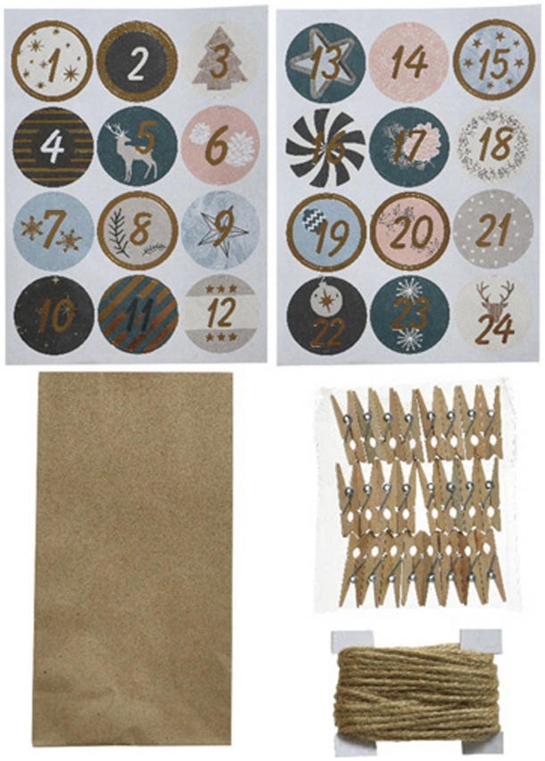 Set per calendario dell'Avvento