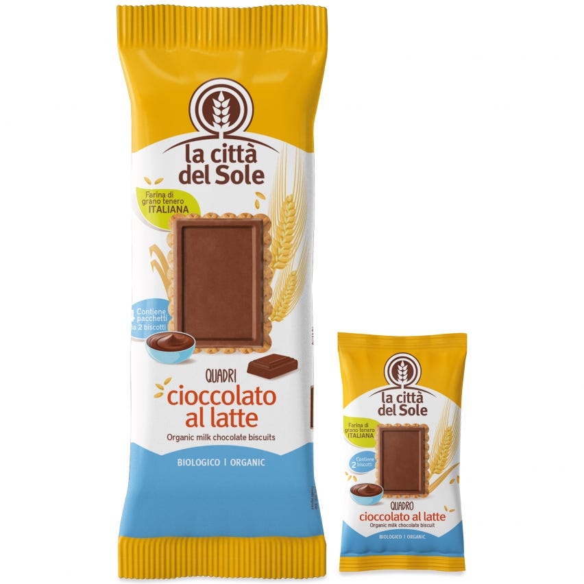 Quadri di cioccolato al latte