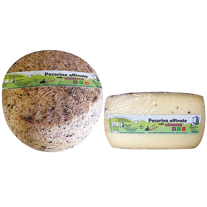 Pecorino semistagionato affinato in vinacce