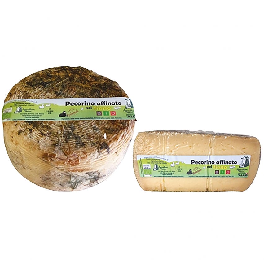 Pecorino semistagionato affinato nel fieno
