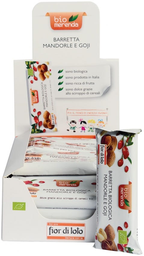 Barretta di frutta mandorle e goji