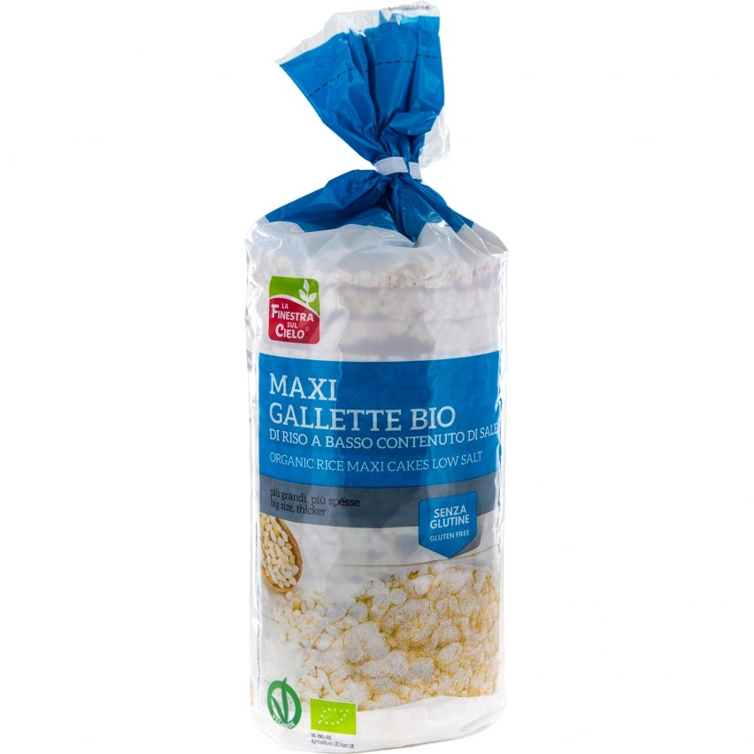 Maxi gallette di riso senza sale