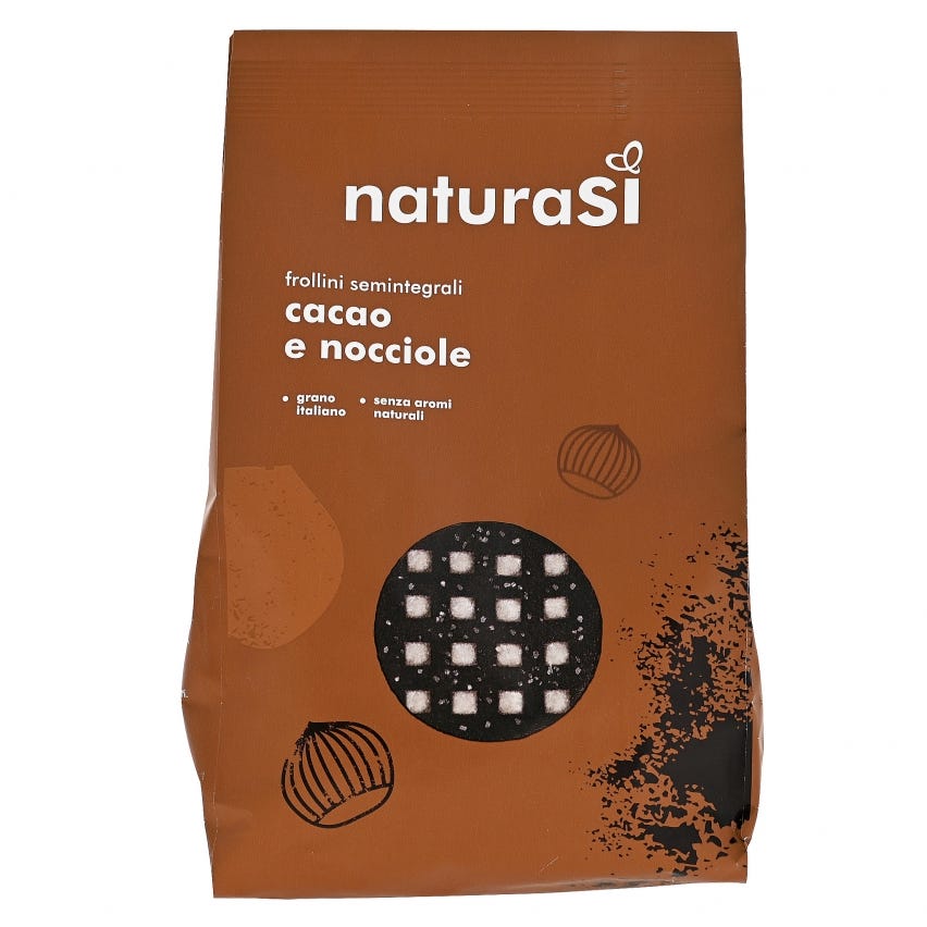 Frollini semintegrali cacao e nocciole