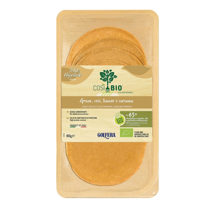 Petali di grano con ceci limone e curcuma