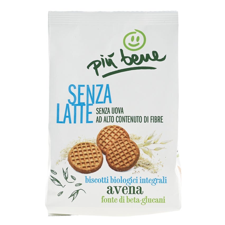 Biscotti biologici integrali all’avena - Senza Latte